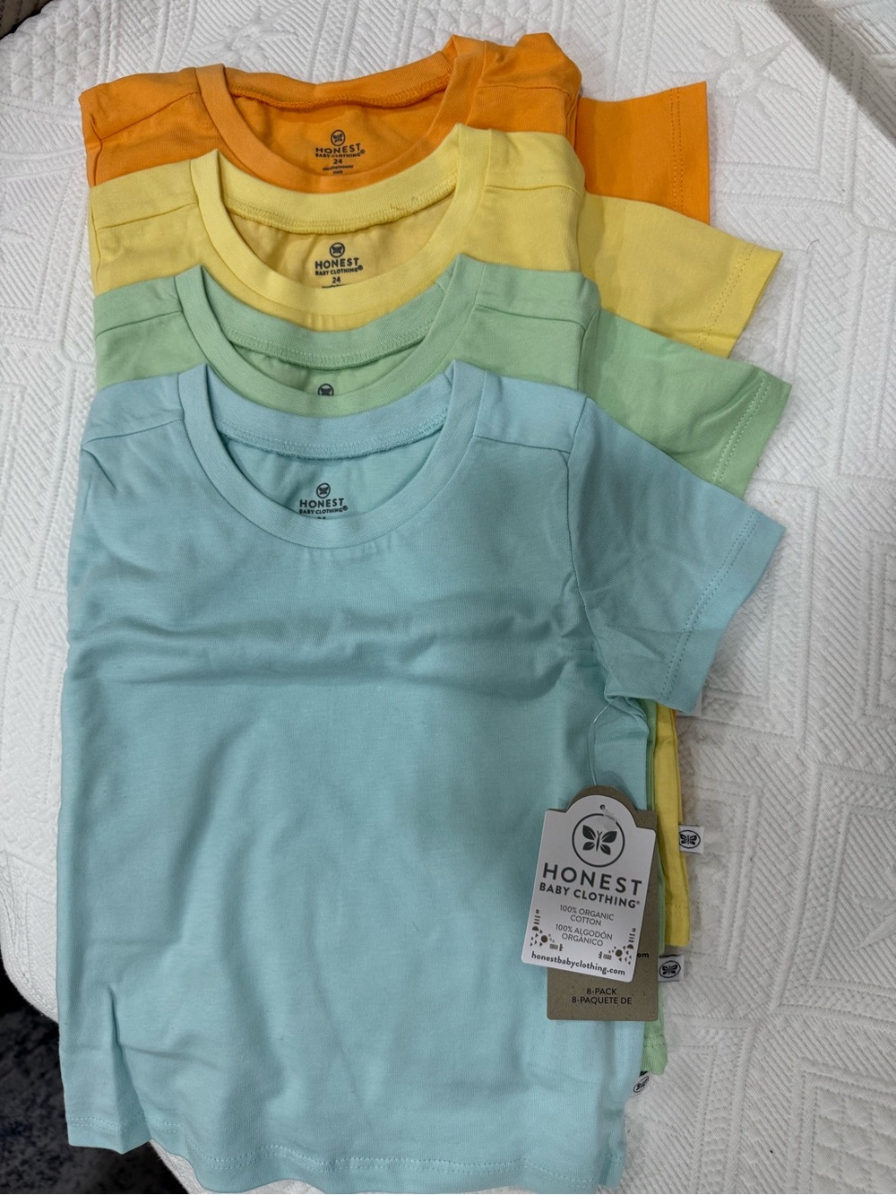 *new* Honest Cotton Short Sleeve T-Shirts 24 months